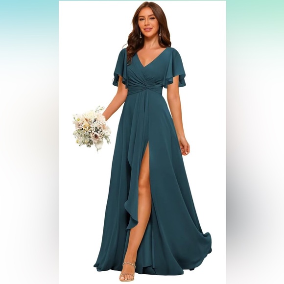 Bridesmaids formal dress with slit and pockets! - Picture 1 of 4